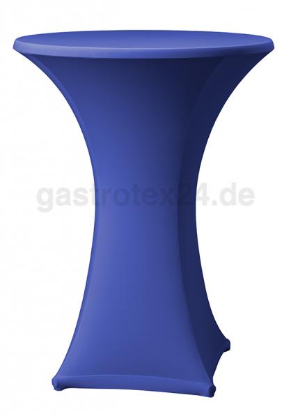 Stretch-Stehtischhusse Samba D1 80-85 cm rund blau